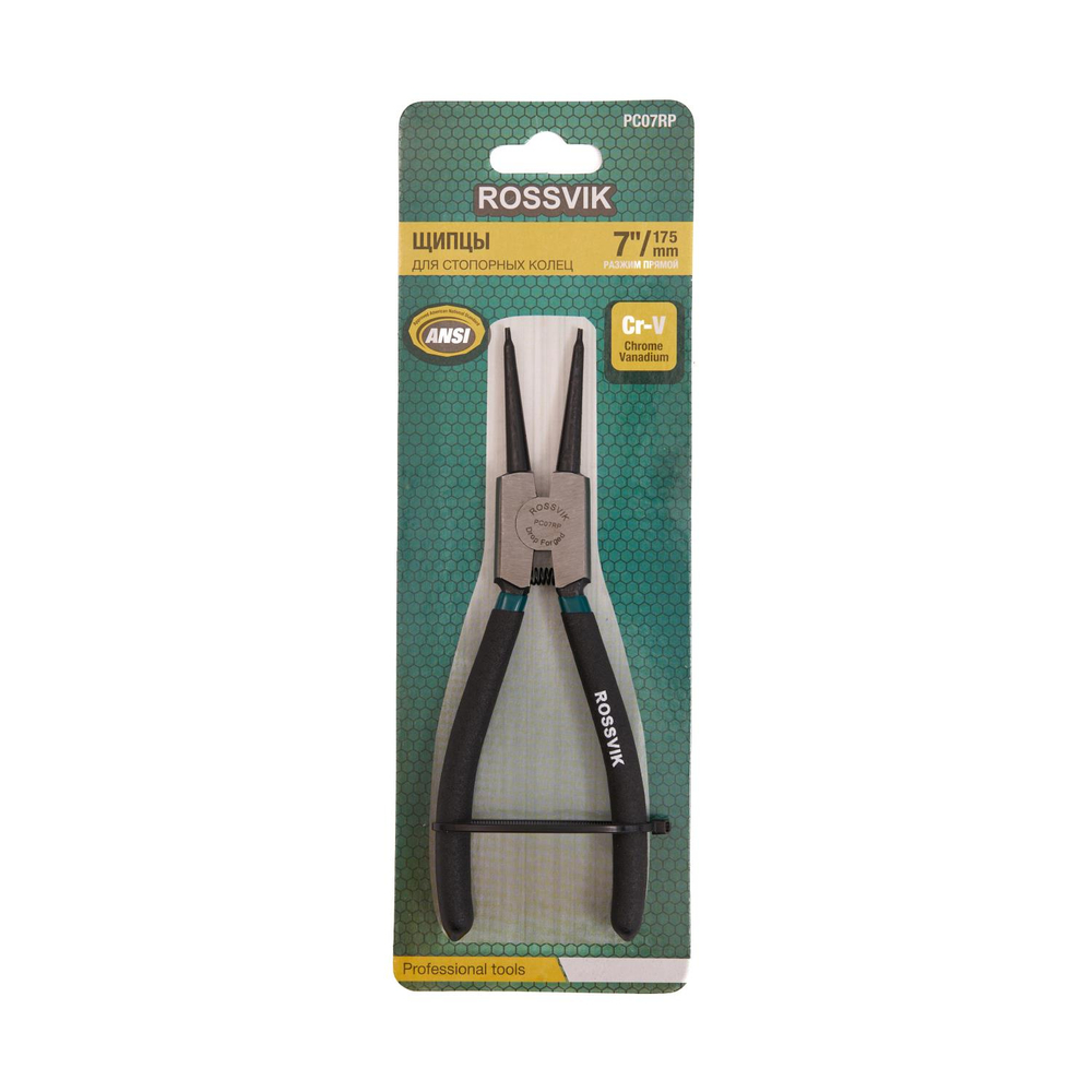 PC07RP Щипцы для стопорных колец ROSSVIK 7" разжим прямой