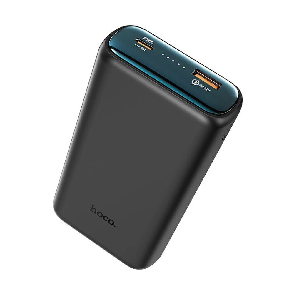 Аккумулятор внешний универсальный Hoco Q1A 20000 mAh Kraft compatible PD+QC3.0 power bank (USB:5V-3.0A Max) 20W Черный