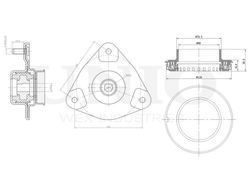 Опора амортизатора передняя (к-т) UNIO RMP-13054