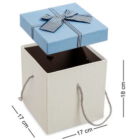 WG-10/2-A Коробка подарочная «Куб» цв.бел./голуб.