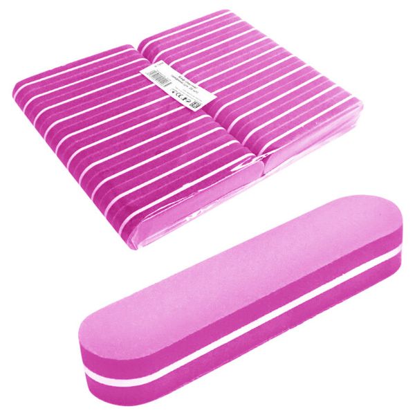 Баф-ластик средний (9см_2см) розовый, упаковка 20 штук