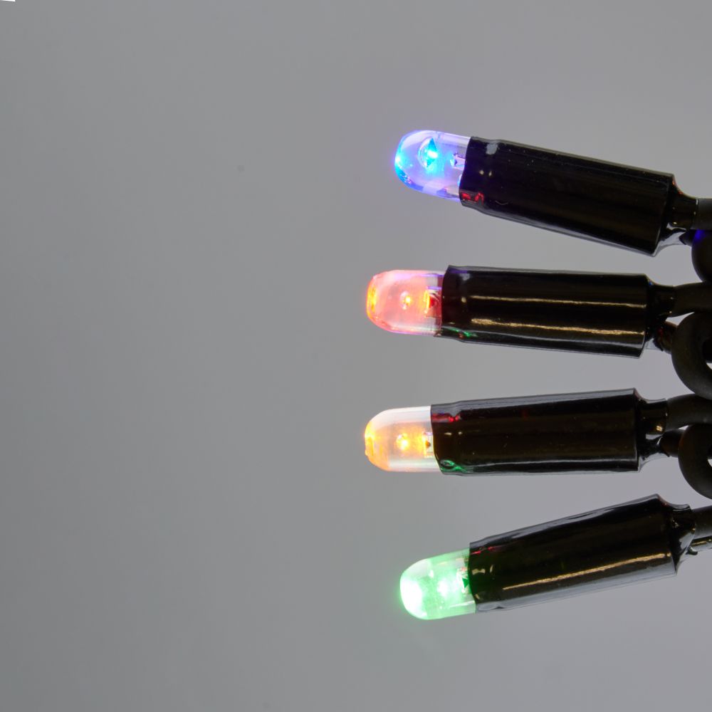 ULD-B5007-300-TBK MULTI IP67 Бахрома светодиодная с эффектом мерцания. 5м. Соединяемая. 300 светодиодов. Красный. желтый. синий. зеленый свет. Провод черный. TM Uniel