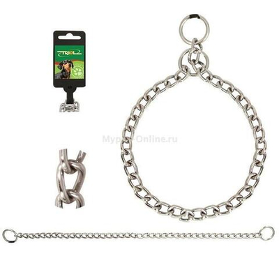 Ошейник-удавка однорядный, 3,5*660мм, Triol