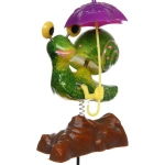 Фигура на спице «Улитка с зонтиком» 60 см (фигура 13*8 см), микс