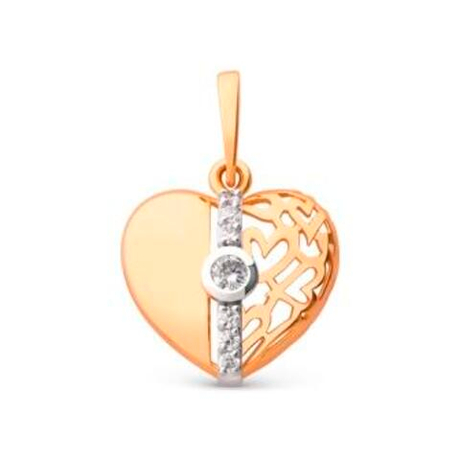 Подвеска из золота с фианитами