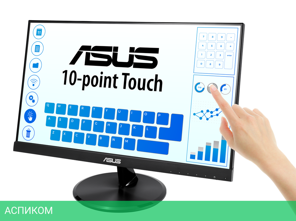 Монитор Asus VT229H черный (90LM0490-B01170)