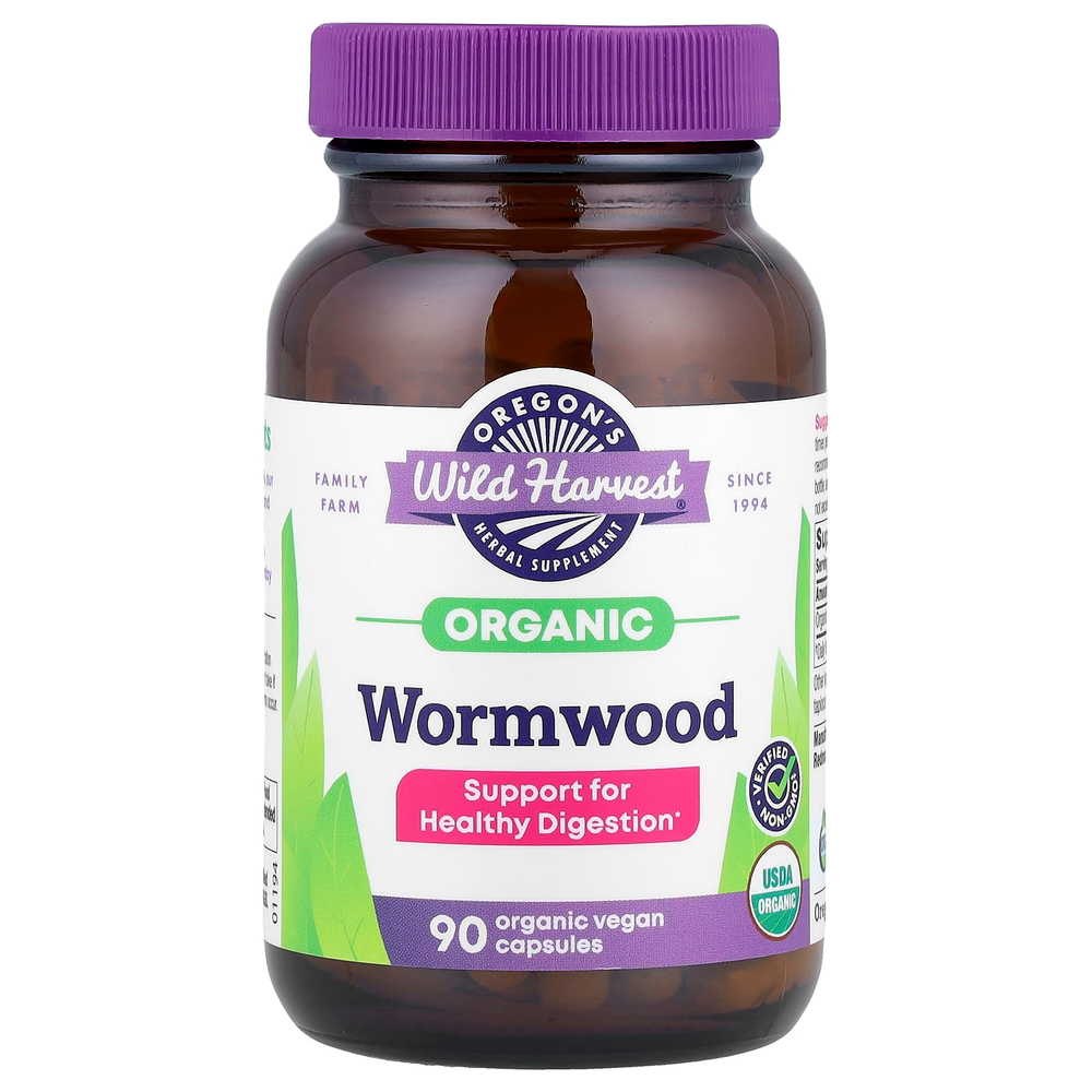 Oregon's Wild Harvest, органическая полынь горькая, 90 органических веганских капсул (260 мг в 1 капсуле)