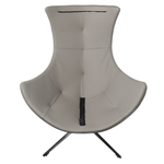 Кресло HUG светло-серый, экокожа, шенилл