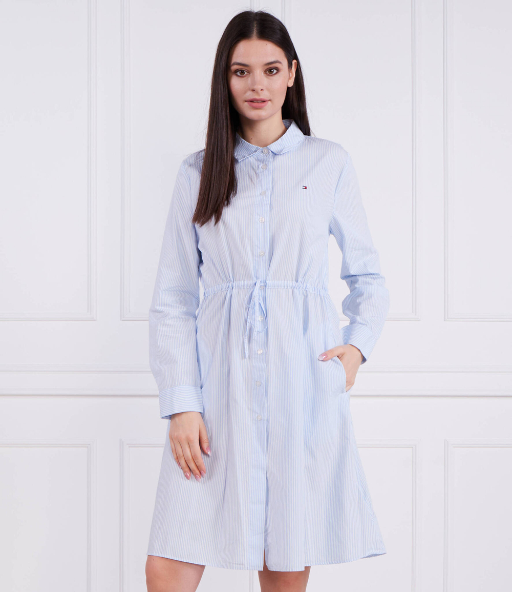 Платье ITHAKA KNEE SHIRT-DRESS LS Tommy Hilfiger - голубой(WW0WW39197)