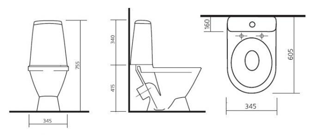 Унитаз-компакт Sanita Лада Комфорт с сиденьем микролифт