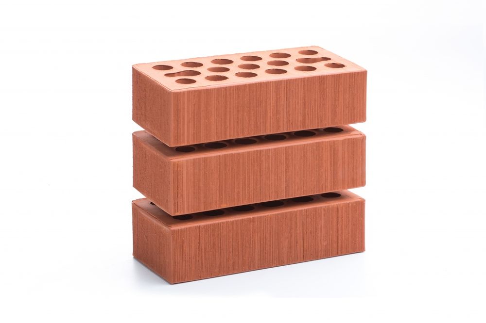 Кирпич керамический Красный (бархат) 1НФ М200 (444 шт.) Керма