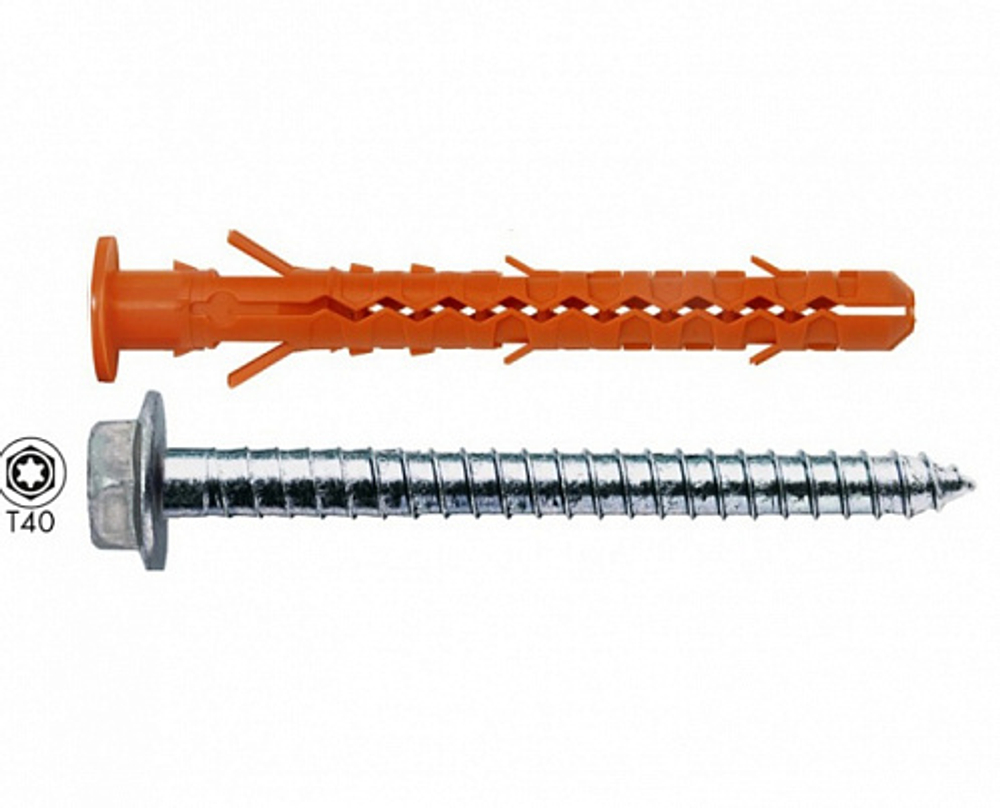 Дюбель фасадный MBK-STBr (с бортиком) HEX/T40 нерж.А4/316 10х 80 (50 шт)