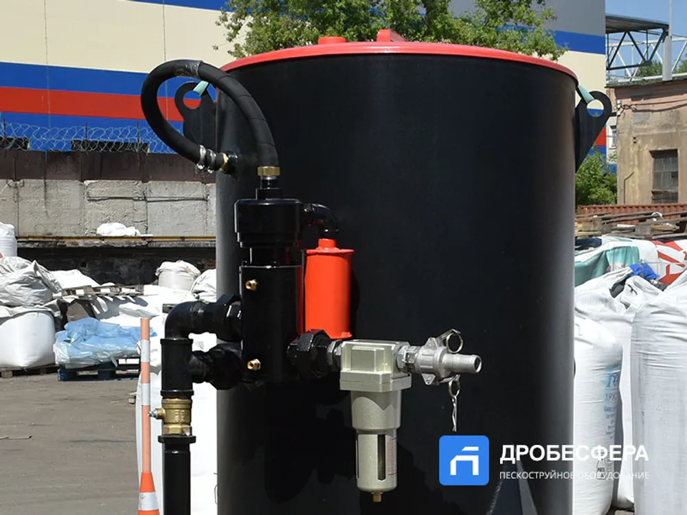 Пескоструйный аппарат PST-PS-250-3 с рукавом TWIN 20 метров с шиберным дозатором