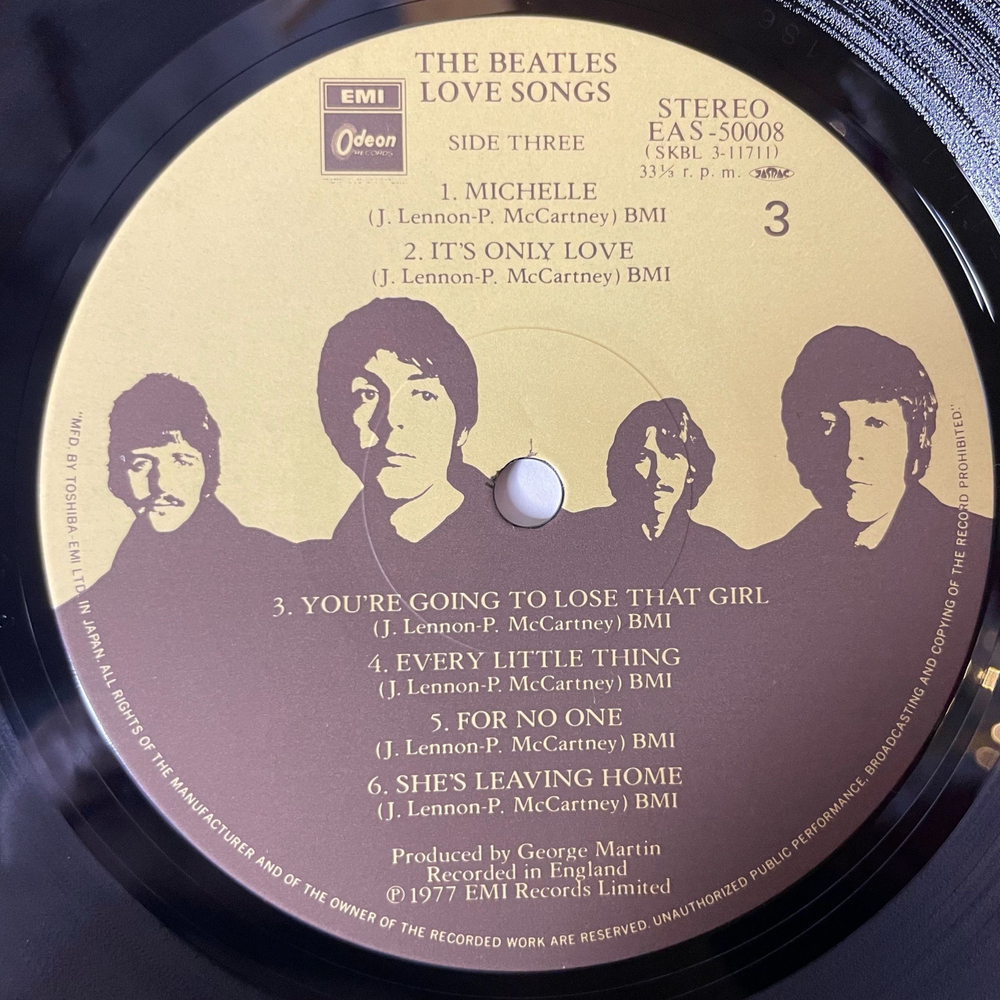 Винтажная виниловая пластинка LP The Beatles Love Songs (Japan 1977) (Obi) Yesterday