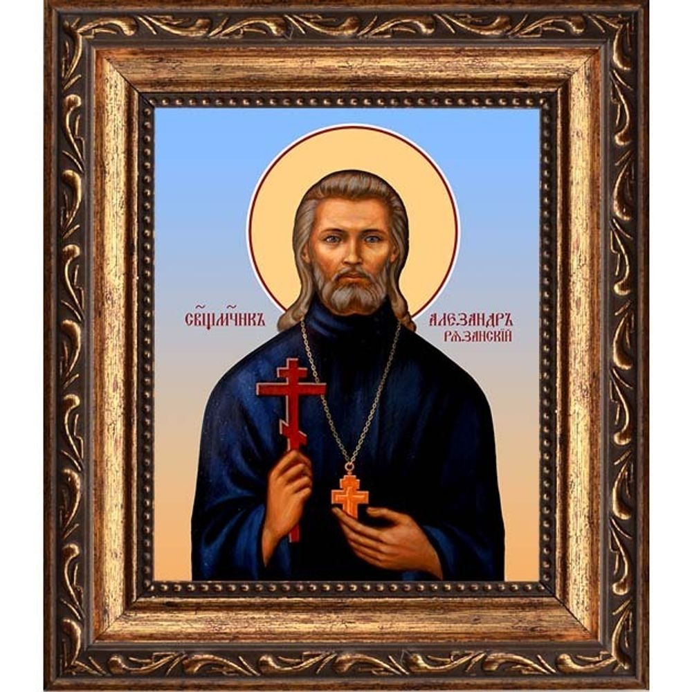 Александр Цицеронов (Рязанский) священномученик пресвитер. Икона на холсте.
