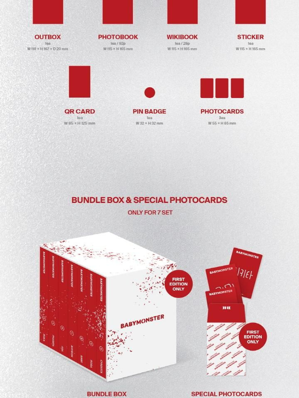 Альбом BABYMONSTER - BABYMONS7ER 1st Mini Album YG TAG ALBUM RANDOM Version