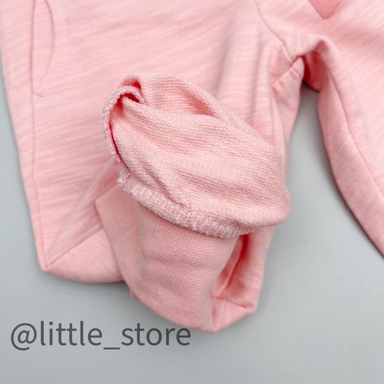 Брюки "Сладкий зефир" из футера, Пыльная роза