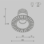 Встраиваемый светодиодный светильник Maytoni Dip DL124-10W-2.7K-TRS-B
