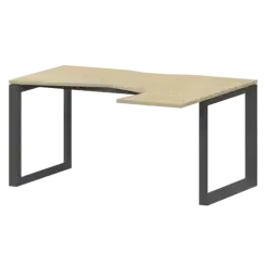 Стол эргономичный правый на металлокаркасе НТМП.О-040.ПР  1400x1100x750 Аргентум-МП