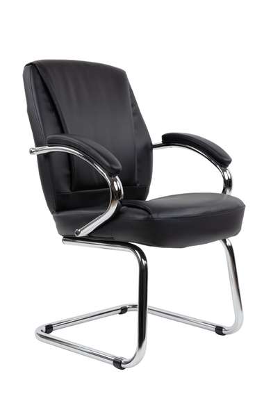 Офисное кресло Chairman 794V Россия хром экокожа черный