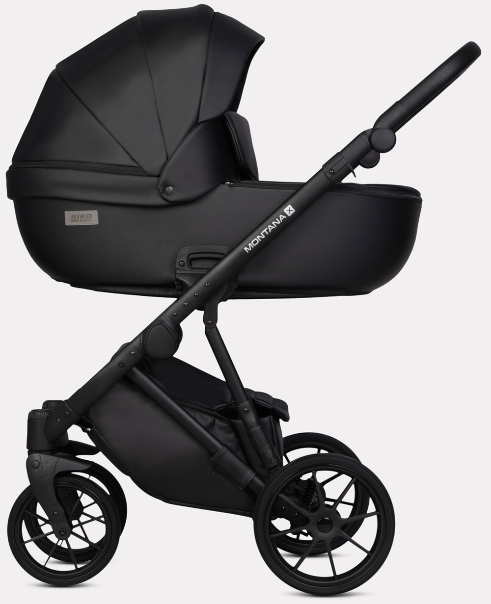 Детская коляска Riko Basic Montana X Ecco 2 в 1 12 Black (черный)