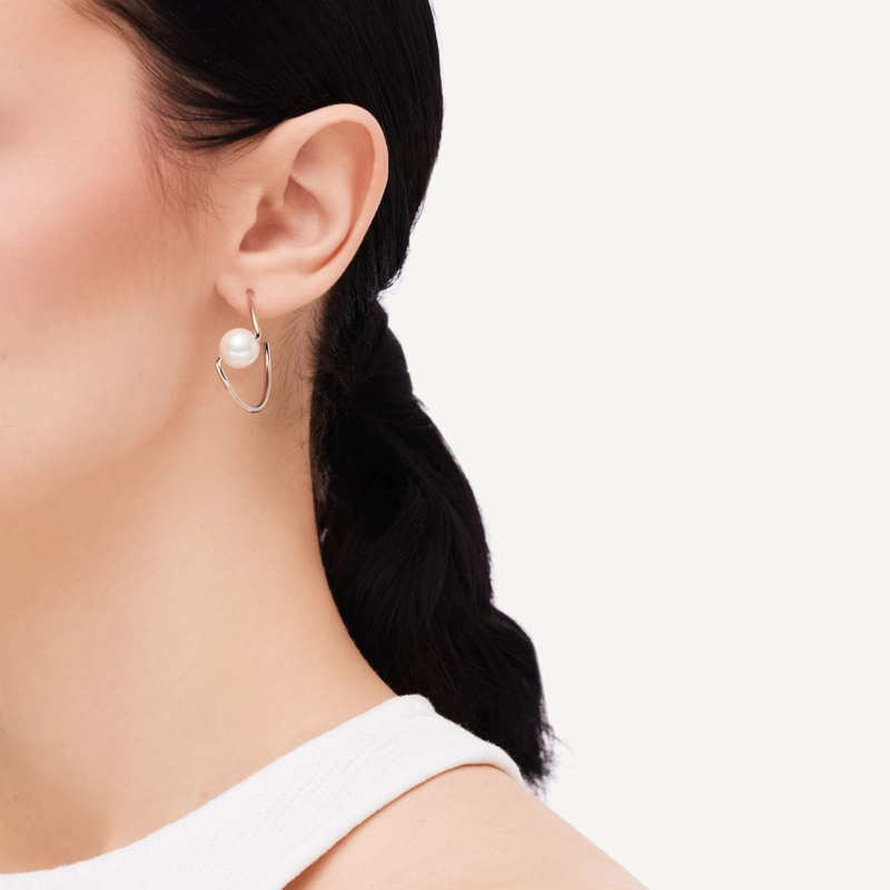Серьги Одинокая Жемчужина – Серебро