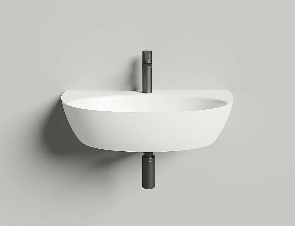 Раковина Salini ALDA WALL 03 140323M 71 из искусственного камня S-Stone, белая матовая