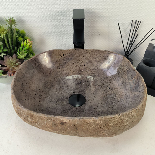 Раковина из речного камня RS-65051 44*37*15 0861