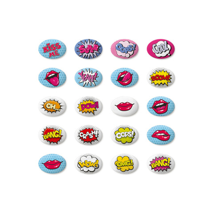 Медальоны ПОП-АРТ 3,5*2,5/63шт