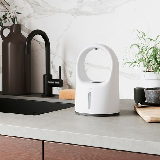 Диспенсер для жидкого мыла автоматический rain, 414 мл, белый