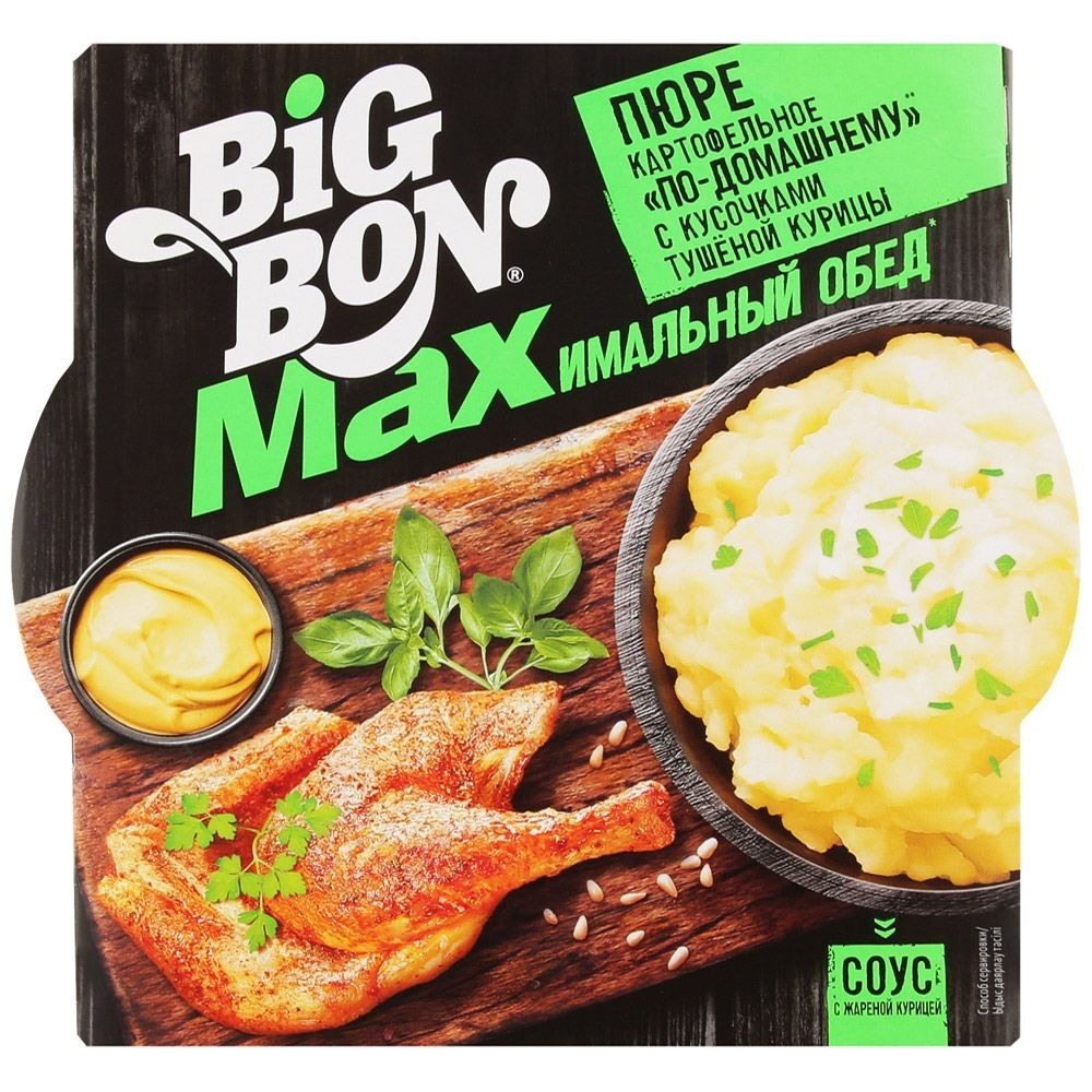 Пюре картофельное Big Bon MAX по-домашнему курица, 110 г