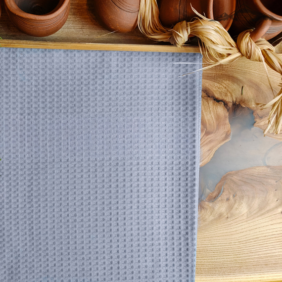 Вафельное полотно 150 см цв. Серый