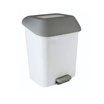 Контейнер для мусора с педалью Step 15 л белый