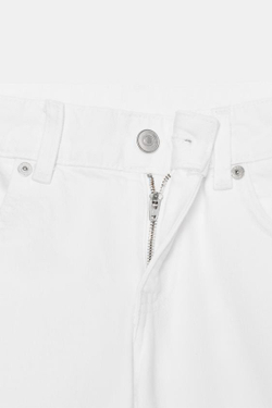 ZARA ДЖИНСЫ TRF WIDE-LEG С НИЗКОЙ ПОСАДКОЙ, БЕЛЫЙ