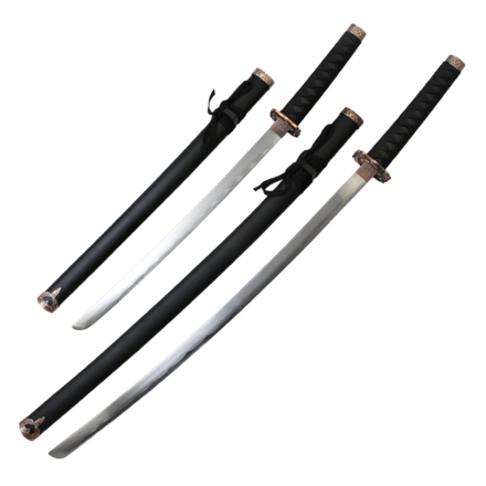 Armas Del Mundo Набор самурайских мечей, 2 шт. Ножны черные, цуба- медная