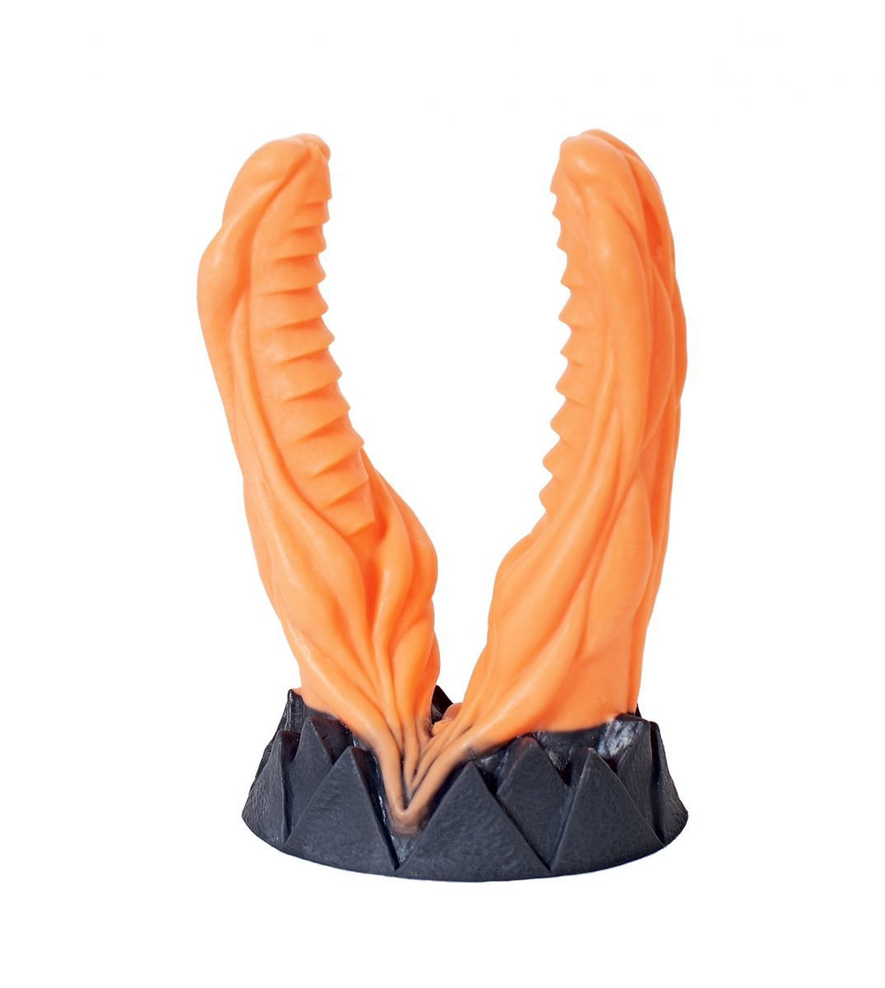 Дизайнерский стимулятор "Анаконда" с двумя стволами - 22 см.