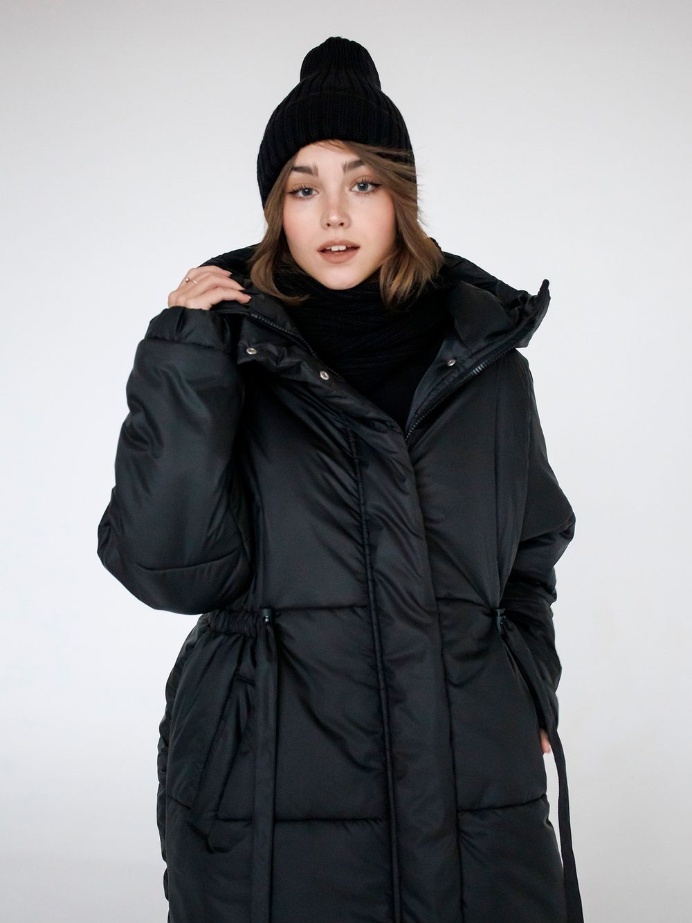 Пуховик ko-ko-ko зимний женский черный