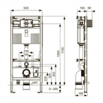 Инсталляция для унитаза TECEprofil со сливным бачком Uni 2.0 для TOTO Neorest Washlet (WC) AC 2.0/EW 2.0, высота 1120 мм