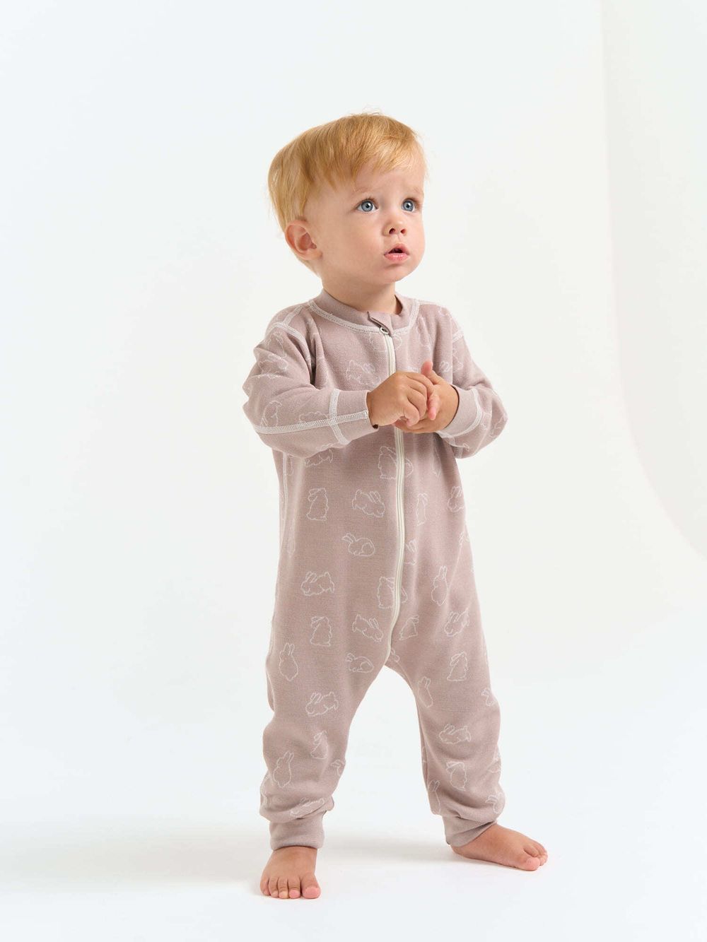 Термокомбинезон с шерстью "Кролики" 0+