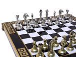 Классический турнирный шахматный набор "Стаунтон" металлическая доска 28х28 см