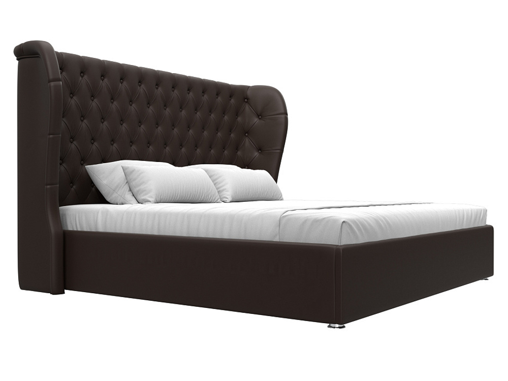 Кровать интерьерная Далия 200, Коричневый, Экокожа, 108365