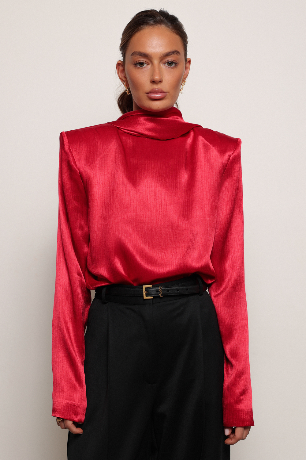 Блуза дабл двусторонняя красная