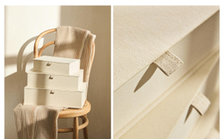 Zara Home Коробка для хранения из плетёной бумаги, цвет бежевый, 24 см
