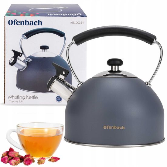 Чайник 2,2 л. из нержавеющей стали со свистком Ofenbach NB 100324