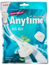Леденцы Lotte Anytime Milk Mint без сахара 60 г, 3 шт