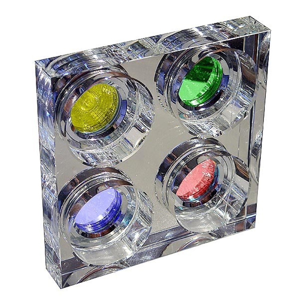 Стеклянный светильник под 4 лампы - цвет Прозрачный