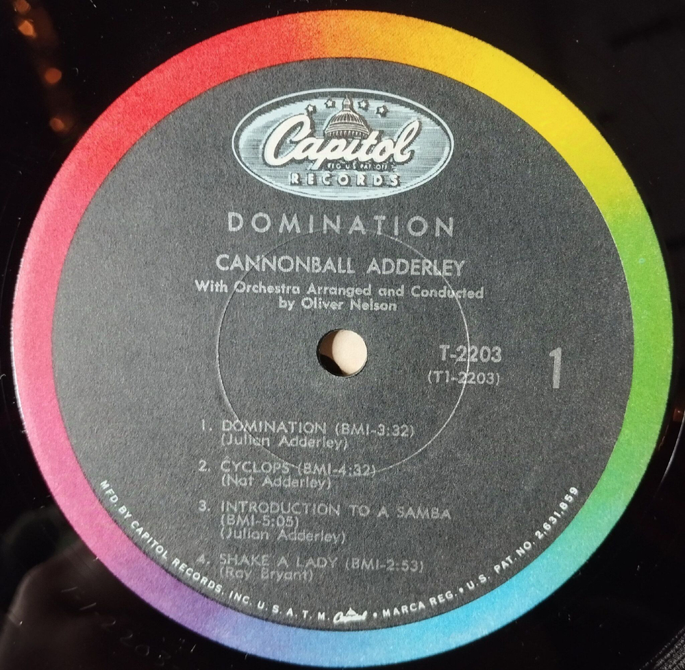 Винтажная виниловая пластинка LP Cannonball Adderley Domination (USA 1965)