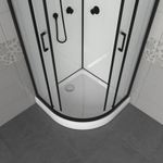 Душевая Кабина Прайм-Блэк-Вельвет 90*90 А