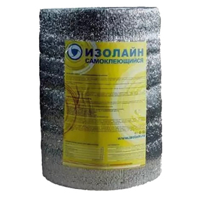 Теплоизоляция Изолайн самоклеющаяся фольгированная 5 мм 30х0,6 м (18 м2)