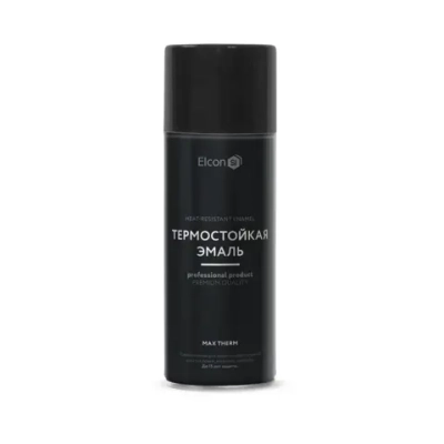 Эмаль термостойкая "Max Therm" 1000 °С чёрная аэрозоль 520 мл.